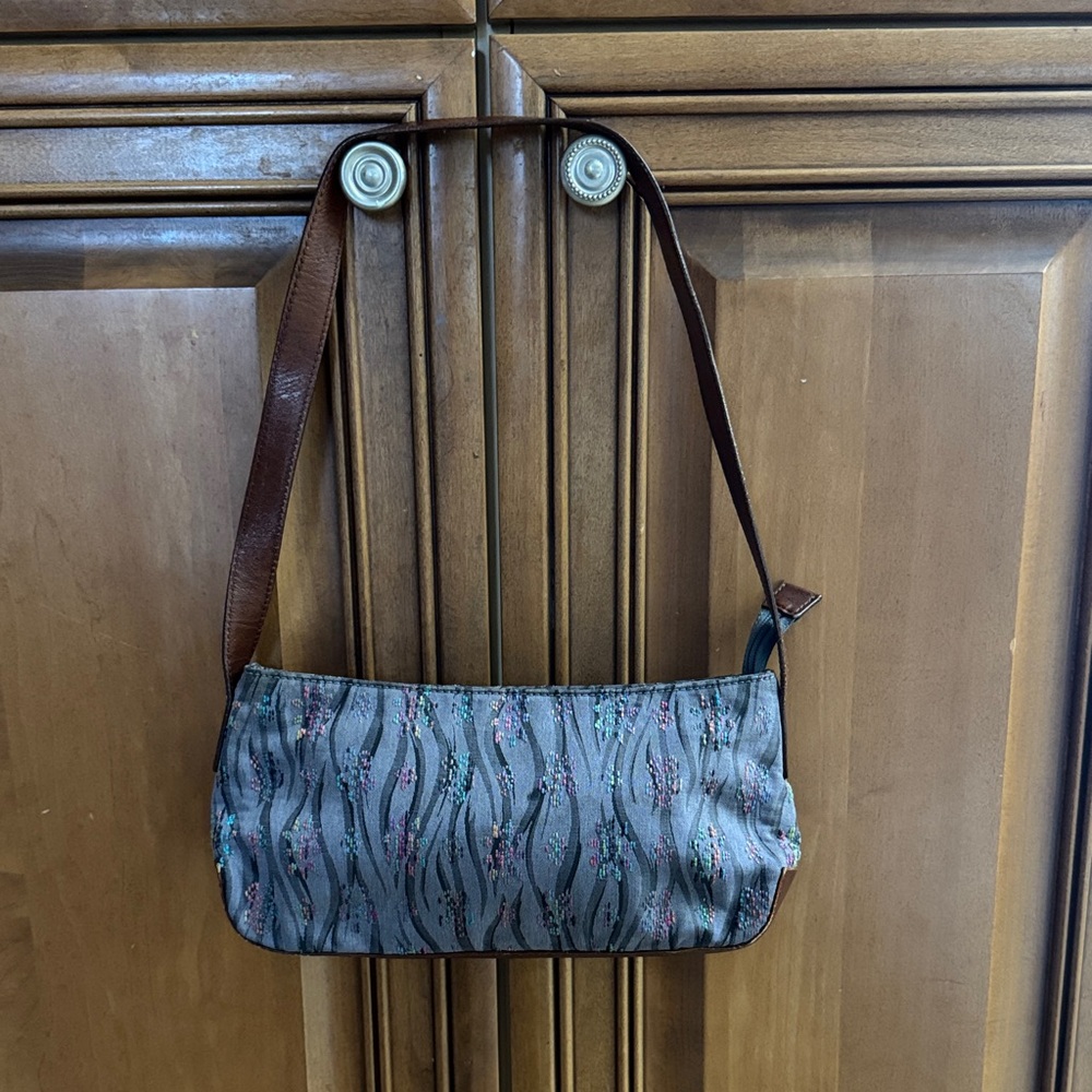 Sondra Roberts Blue and Brown Women's Shoulder Bag
